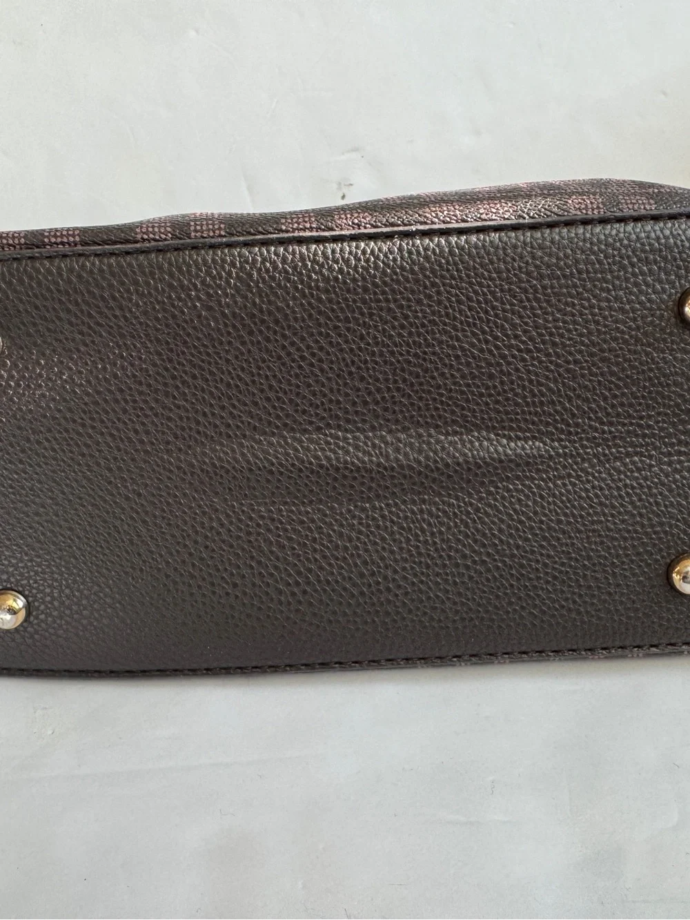 MKF Collection Mia K Rylee Signature Tote Bag Brown Monogram Logo Gold Chain